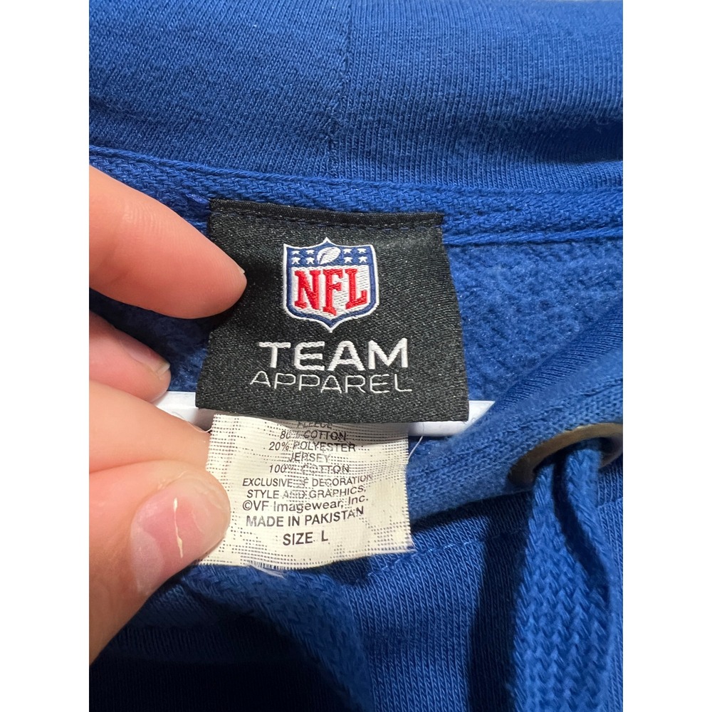 NFL Team Apparel‎ New York Giants Hoodie Blue Football Sports Men Size Large - Picture 4 of 5